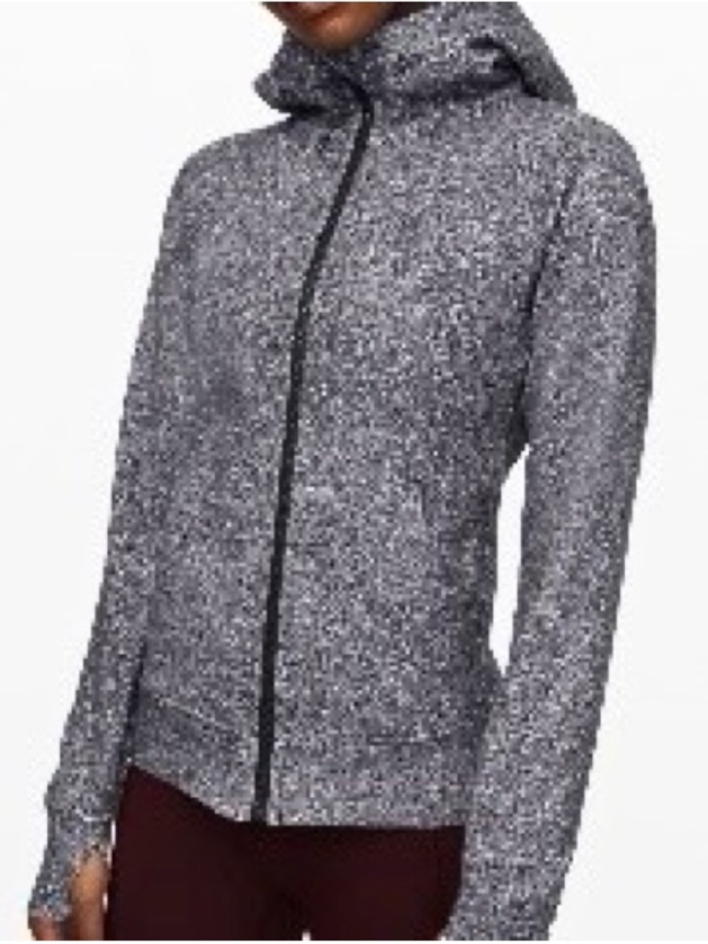 lululemon athletica speckled White & Black Scuba Hoodie